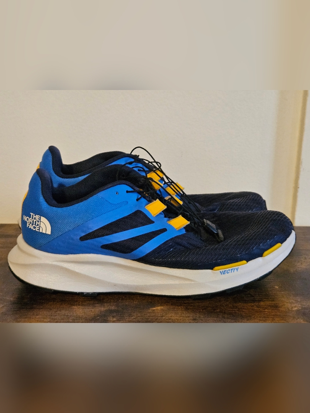 The North Face VECTIV Men's Athletic Shoes - Blue, Black & Yellow